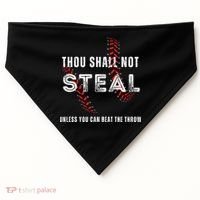 Thou Shall Not Steal Baseball Gift USA-Made Doggie Bandana thumb 0