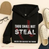 Thou Shall Not Steal Baseball Gift Hoodie thumb 4
