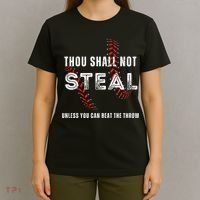 Thou Shall Not Steal Baseball Gift T-Shirt thumb 4