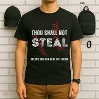 Thou Shall Not Steal Baseball Gift T-Shirt thumb 6