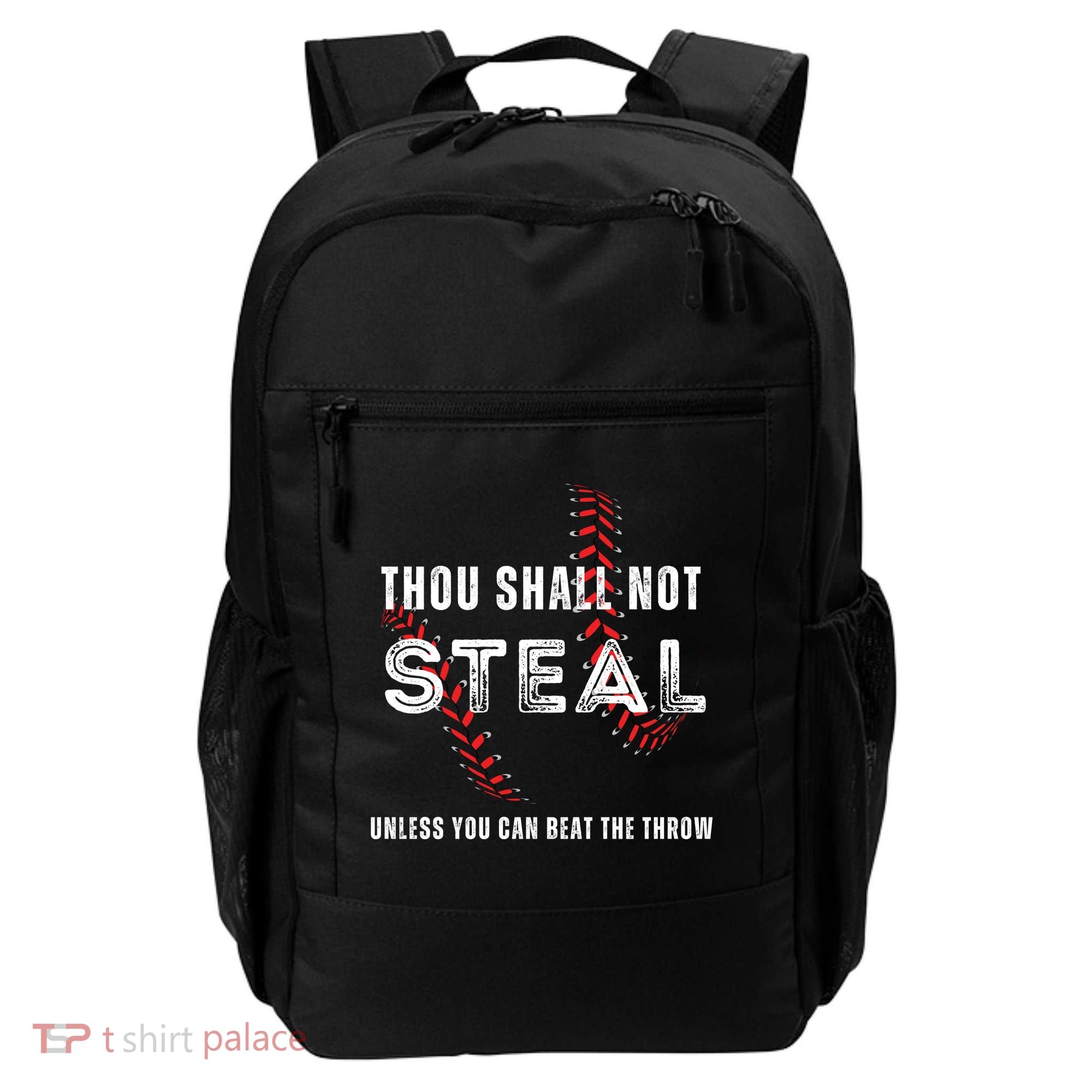 Thou Shall Not Steal Baseball Gift Backpack