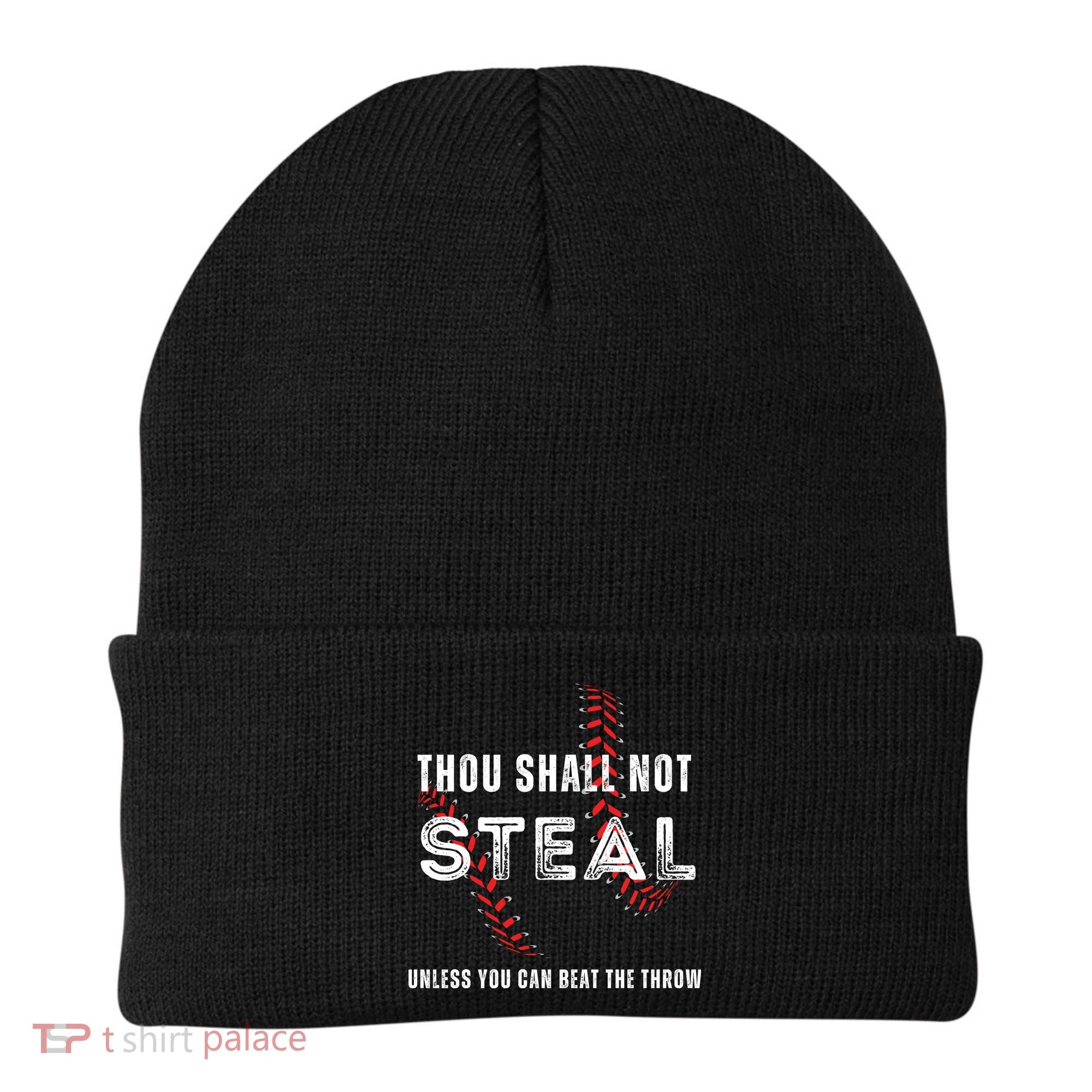 Thou Shall Not Steal Baseball Gift Beanie