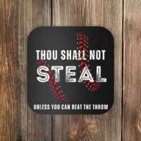 Thou Shall Not Steal Baseball Gift Coaster thumb 0