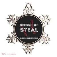 Thou Shall Not Steal Baseball Gift Ornament thumb 0