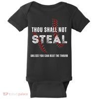 Thou Shall Not Steal Baseball Gift Baby Bodysuit thumb 0