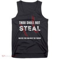 Thou Shall Not Steal Baseball Gift Tank Top thumb 0