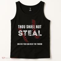 Thou Shall Not Steal Baseball Gift Tank Top thumb 2