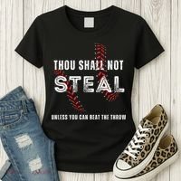 Thou Shall Not Steal Baseball Gift Women's T-Shirt thumb 3