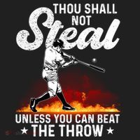 Thou Shall Not Steal Unless You Can Beat The Throw Baseball Gift Women's Sweatshirt thumb 2