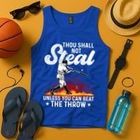 Thou Shall Not Steal Unless You Can Beat The Throw Baseball Gift Tank Top thumb 4