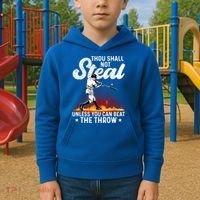 Thou Shall Not Steal Unless You Can Beat The Throw Baseball Gift Kids Hoodie thumb 2