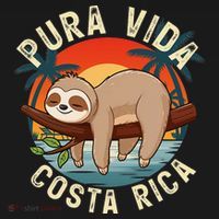 Tropical Sunset Nature Sloth Costa Rica Pura Vida Beach Gift Apron thumb 3