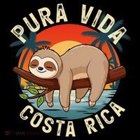 Tropical Sunset Nature Sloth Costa Rica Pura Vida Beach Gift Coffee Mug thumb 5