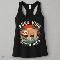 Tropical Sunset Nature Sloth Costa Rica Pura Vida Beach Gift Women's Tank Top thumb 3
