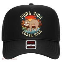 Tropical Sunset Nature Sloth Costa Rica Pura Vida Beach Gift Hat thumb 0