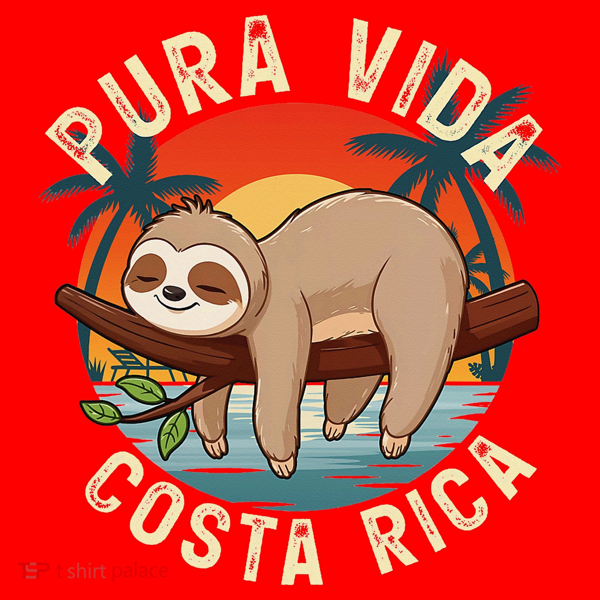 Tropical Sunset Nature Sloth Costa Rica Pura Vida Beach Gift Santa Hat