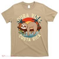 Tropical Sunset Nature Sloth Costa Rica Pura Vida Beach Gift T-Shirt thumb 0