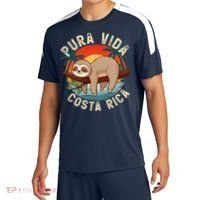 Tropical Sunset Nature Sloth Costa Rica Pura Vida Beach Gift Sport-Tek Competitor United Soccer Jersey thumb 0