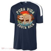 Tropical Sunset Nature Sloth Costa Rica Pura Vida Beach Gift Sport-Tek Competitor United Soccer Jersey thumb 2