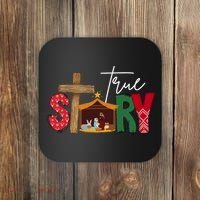 True Story Nativity Christmas Jesus Christian Coaster thumb 0