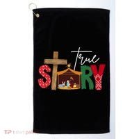 True Story Nativity Christmas Jesus Christian Golf Towel thumb 0