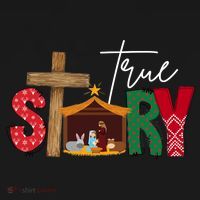 True Story Nativity Christmas Jesus Christian Women's T-Shirt thumb 6
