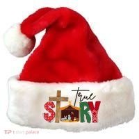 True Story Nativity Christmas Jesus Christian Santa Hat thumb 0