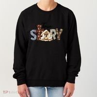 True Story Nativity Christmas Jesus Faith Based Christmas Gift Women's Sweatshirt thumb 0