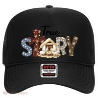 True Story Nativity Christmas Jesus Faith Based Christmas Gift Hat thumb 0