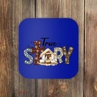 True Story Nativity Christmas Jesus Faith Based Christmas Gift Coaster thumb 0