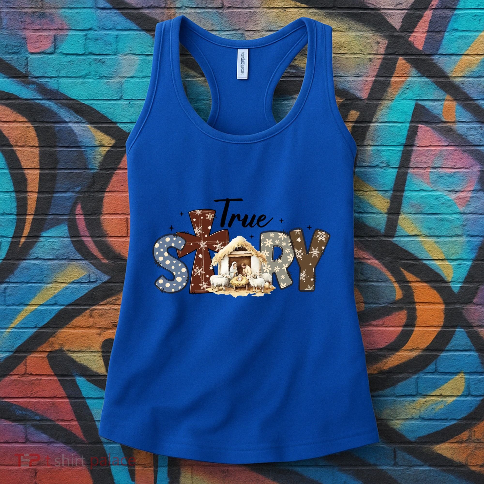 True Story Nativity Christmas Jesus Faith Based Christmas Gift Women's Tank Top