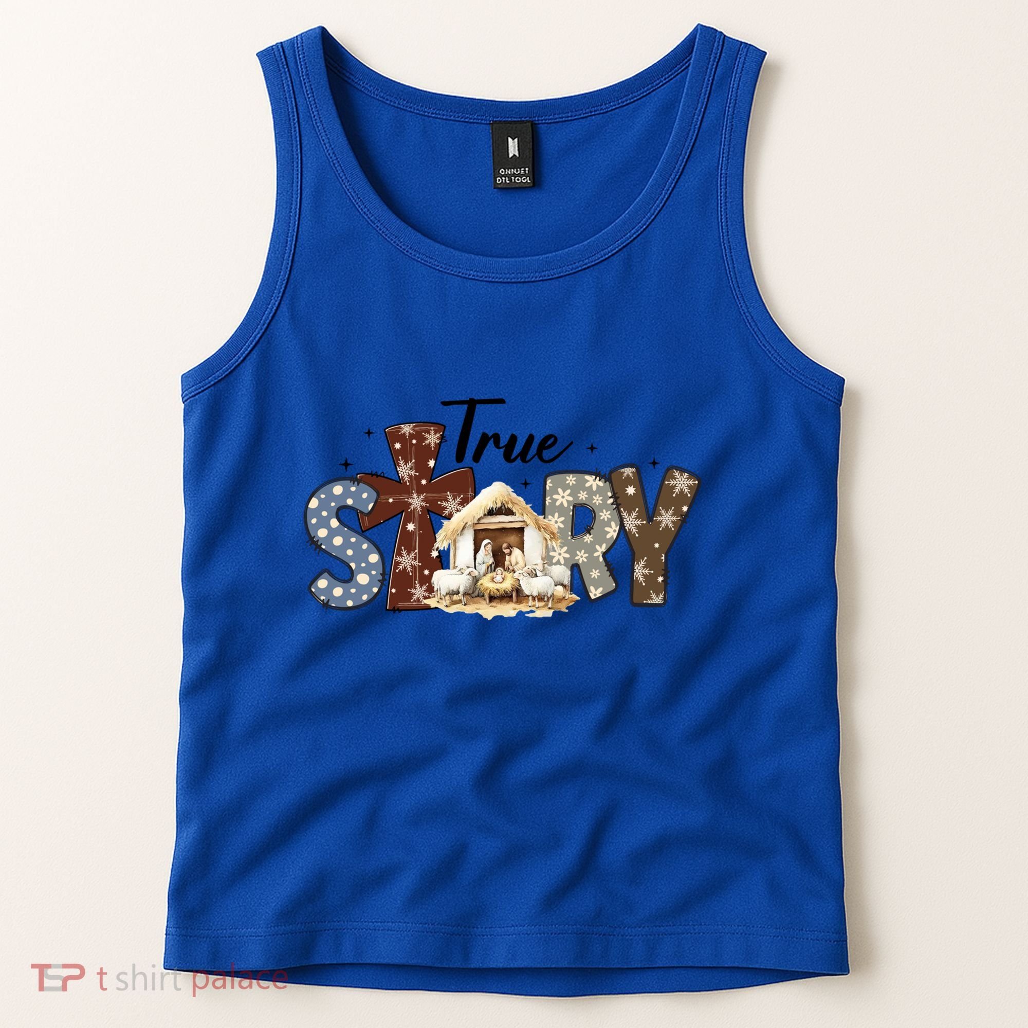 True Story Nativity Christmas Jesus Faith Based Christmas Gift Tank Top