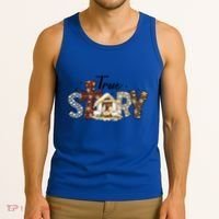 True Story Nativity Christmas Jesus Faith Based Christmas Gift Tank Top thumb 3