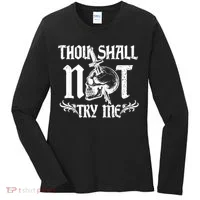 Thou Shall Not Try Me Women's Long Sleeve Shirt thumb 0