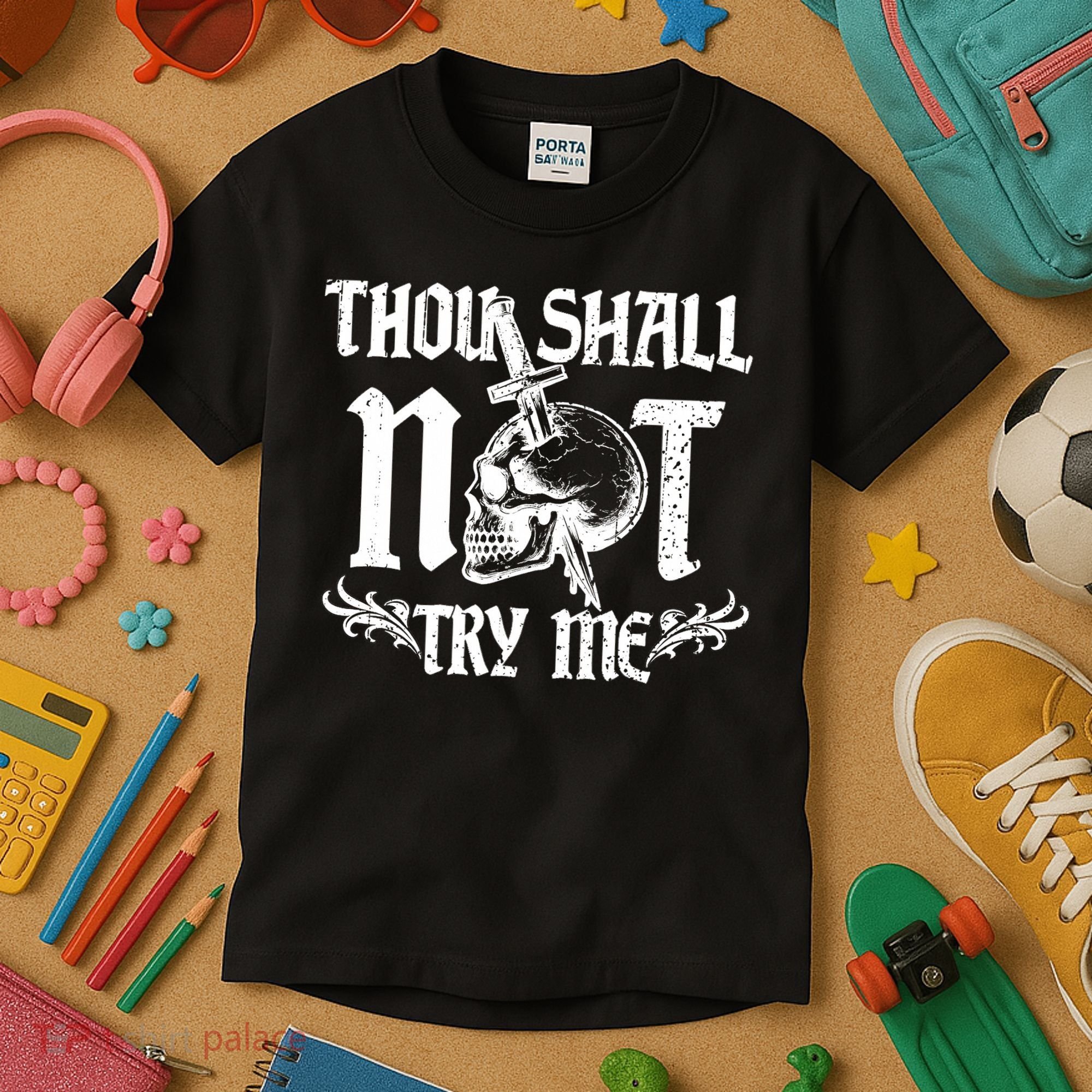 Thou Shall Not Try Me Kids T-Shirt