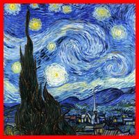 The Starry Night By Vincent Van Gogh Santa Hat thumb 1