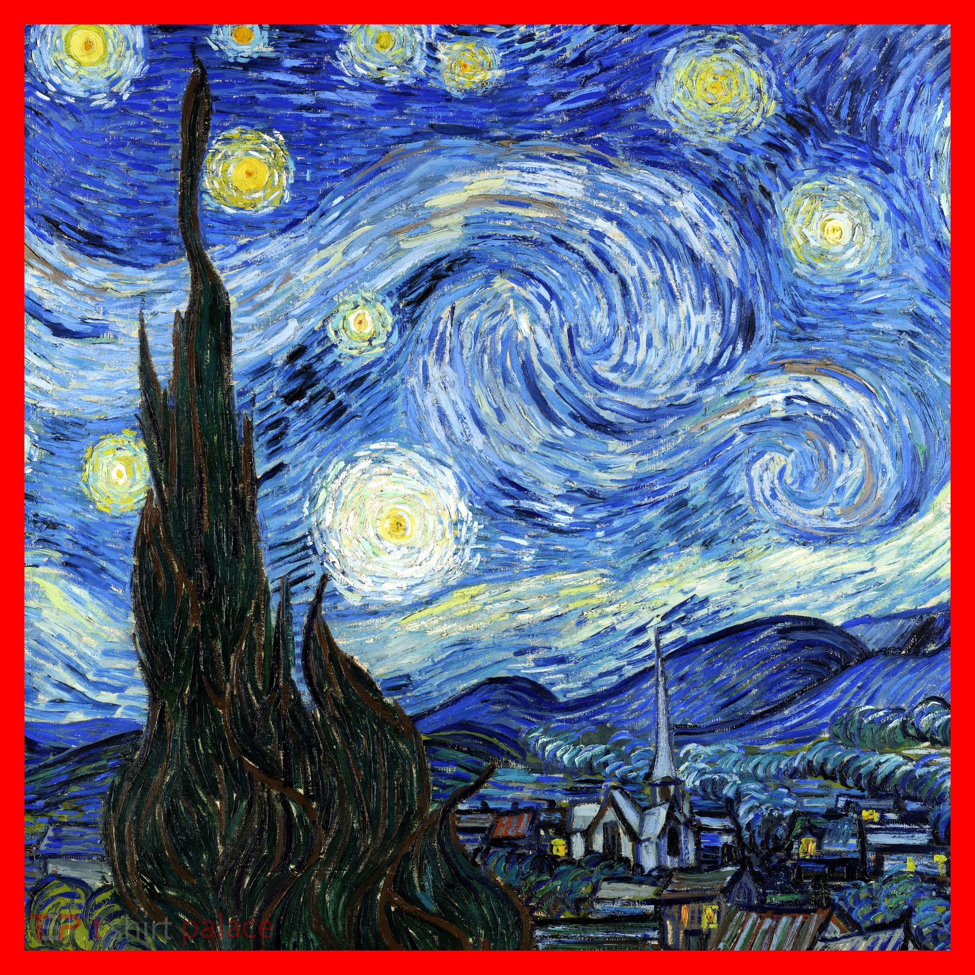 The Starry Night By Vincent Van Gogh Santa Hat