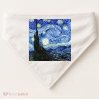 The Starry Night By Vincent Van Gogh USA-Made Doggie Bandana thumb 0