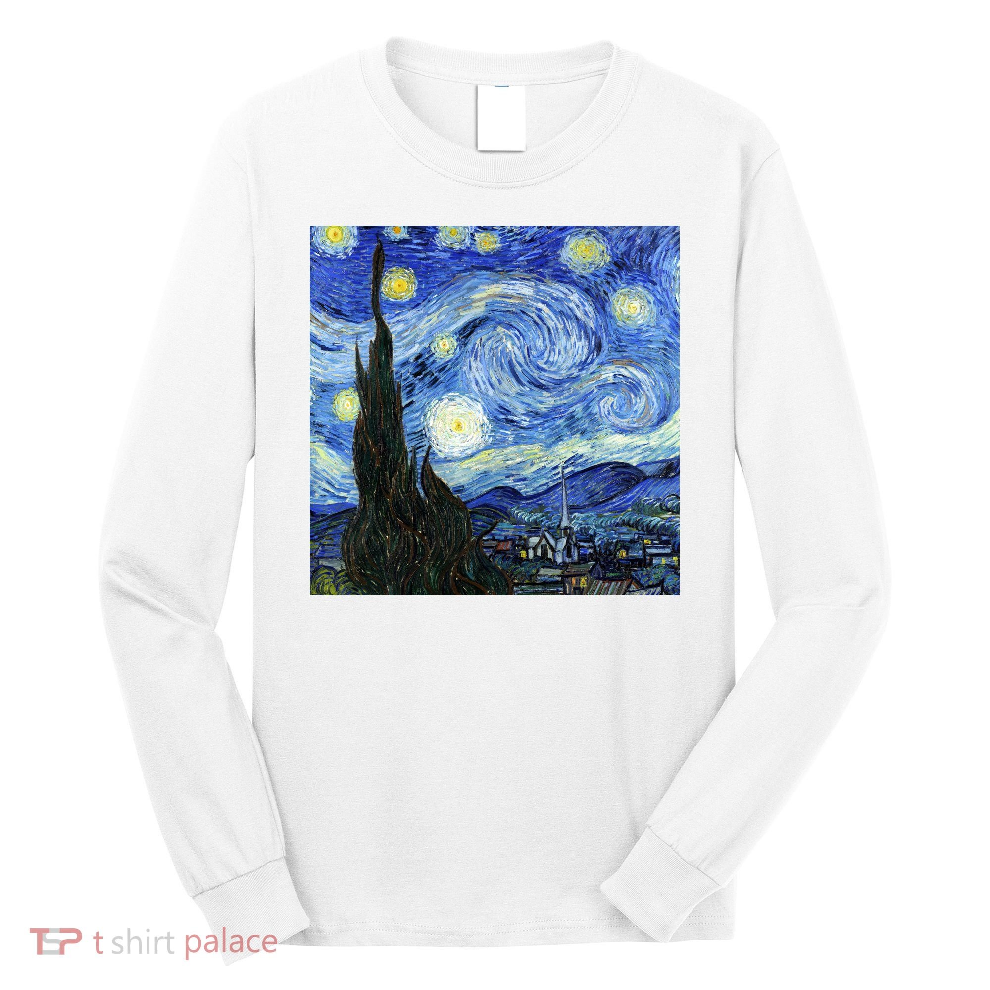 The Starry Night By Vincent Van Gogh Long Sleeve Shirt