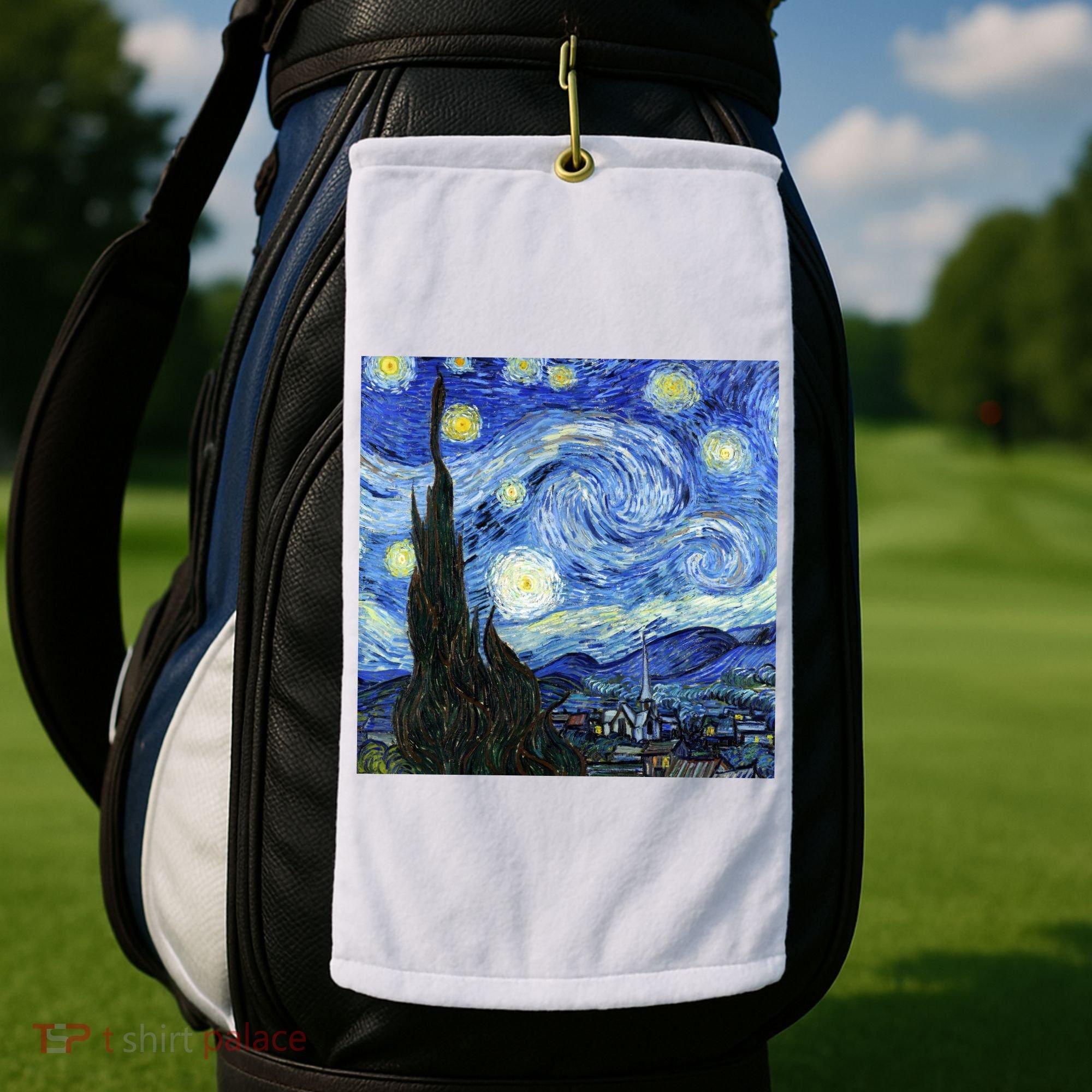 The Starry Night By Vincent Van Gogh Golf Towel