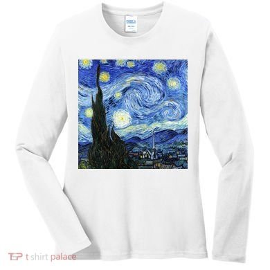 The Starry Night By Vincent Van Gogh Women's Long Sleeve Shirt