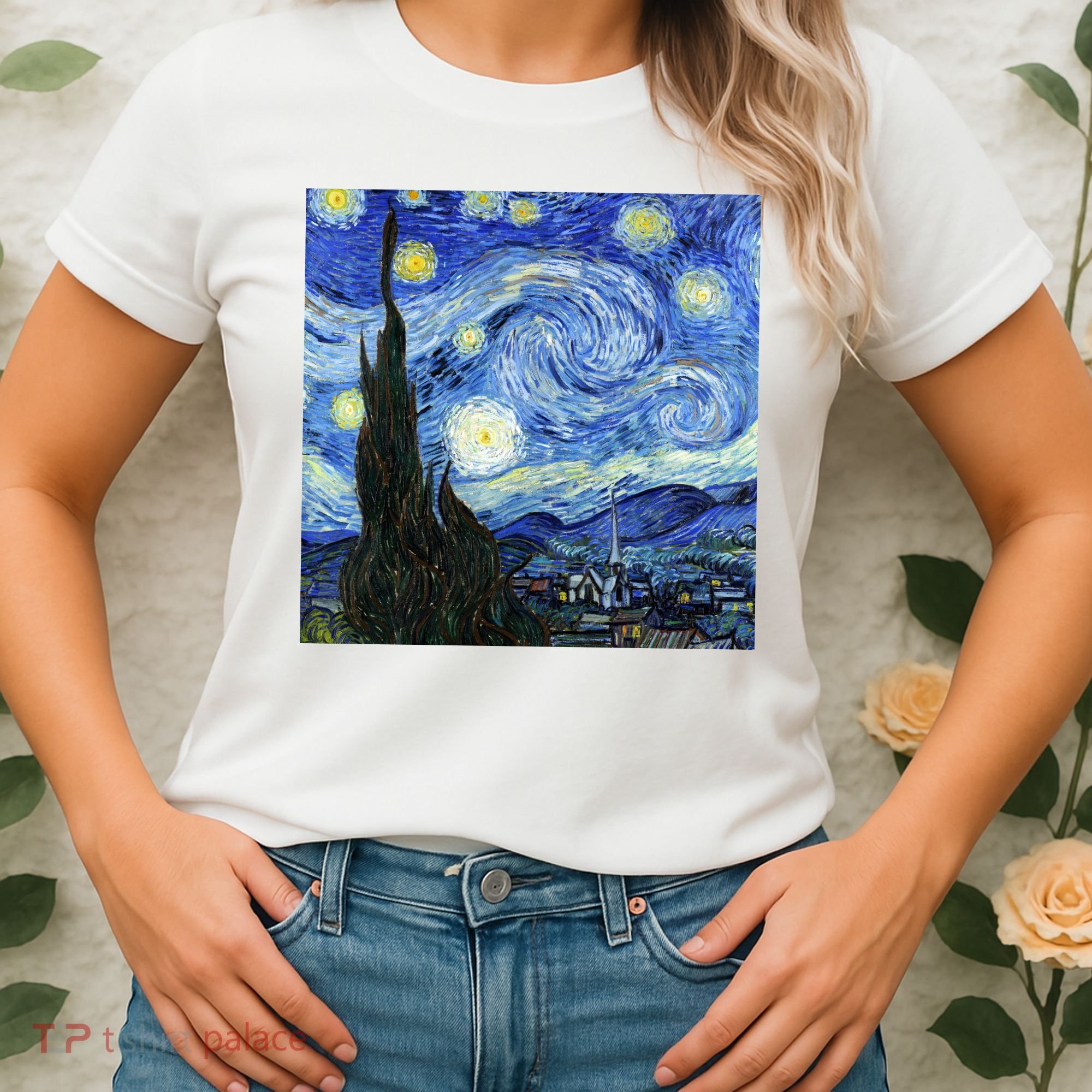 The Starry Night By Vincent Van Gogh Women's T-Shirt