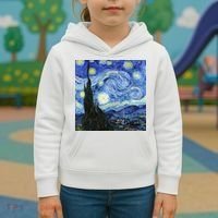 The Starry Night By Vincent Van Gogh Kids Hoodie thumb 3