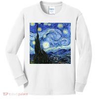 The Starry Night By Vincent Van Gogh Kids Long Sleeve Shirt thumb 0