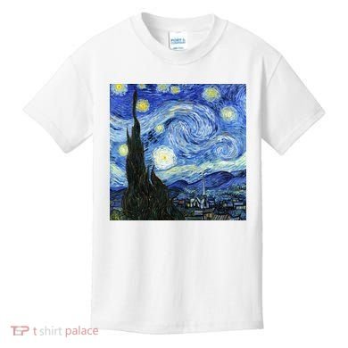 The Starry Night By Vincent Van Gogh Kids T-Shirt