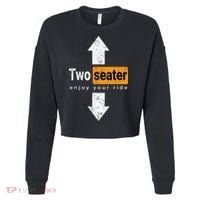 Two Seater Naughty Dirty Adult Humor Cropped Pullover Crew thumb 0