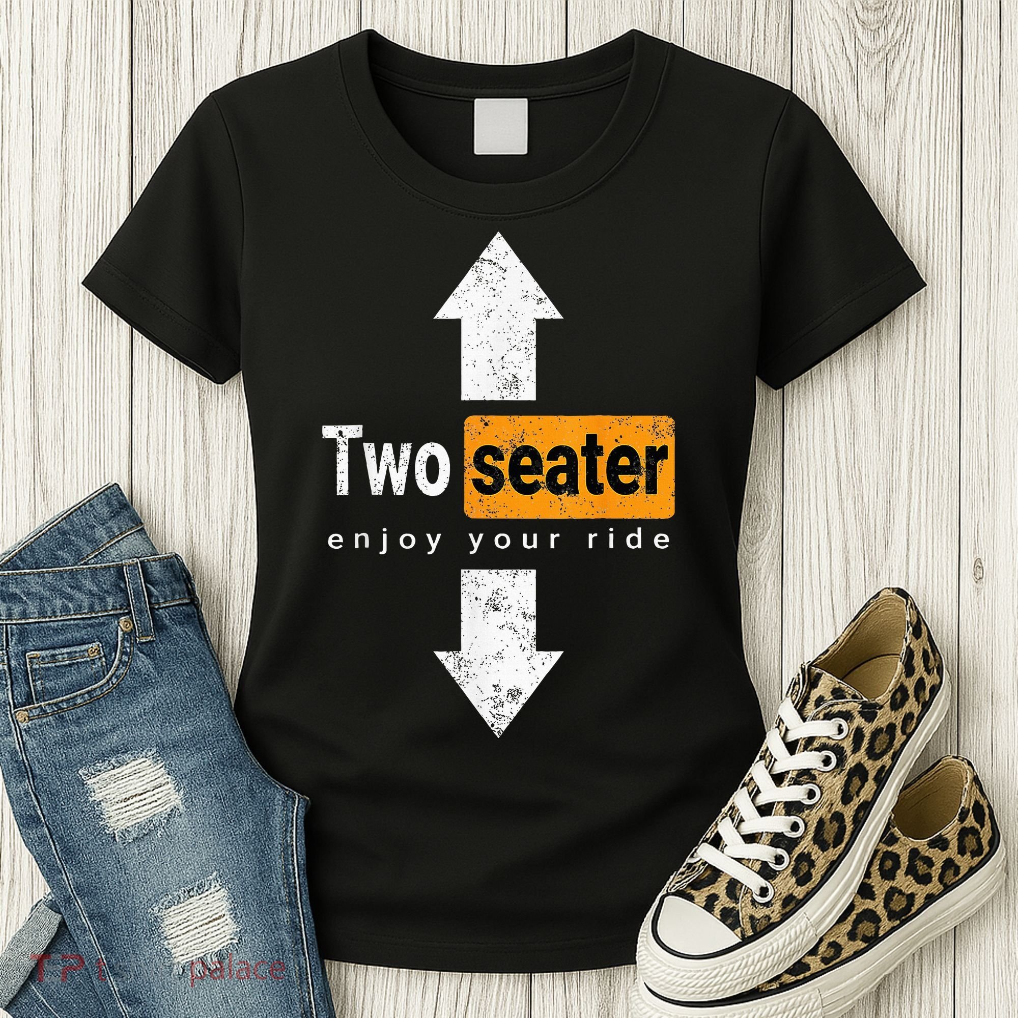 Two Seater Naughty Dirty Adult Humor Women's T-Shirt
