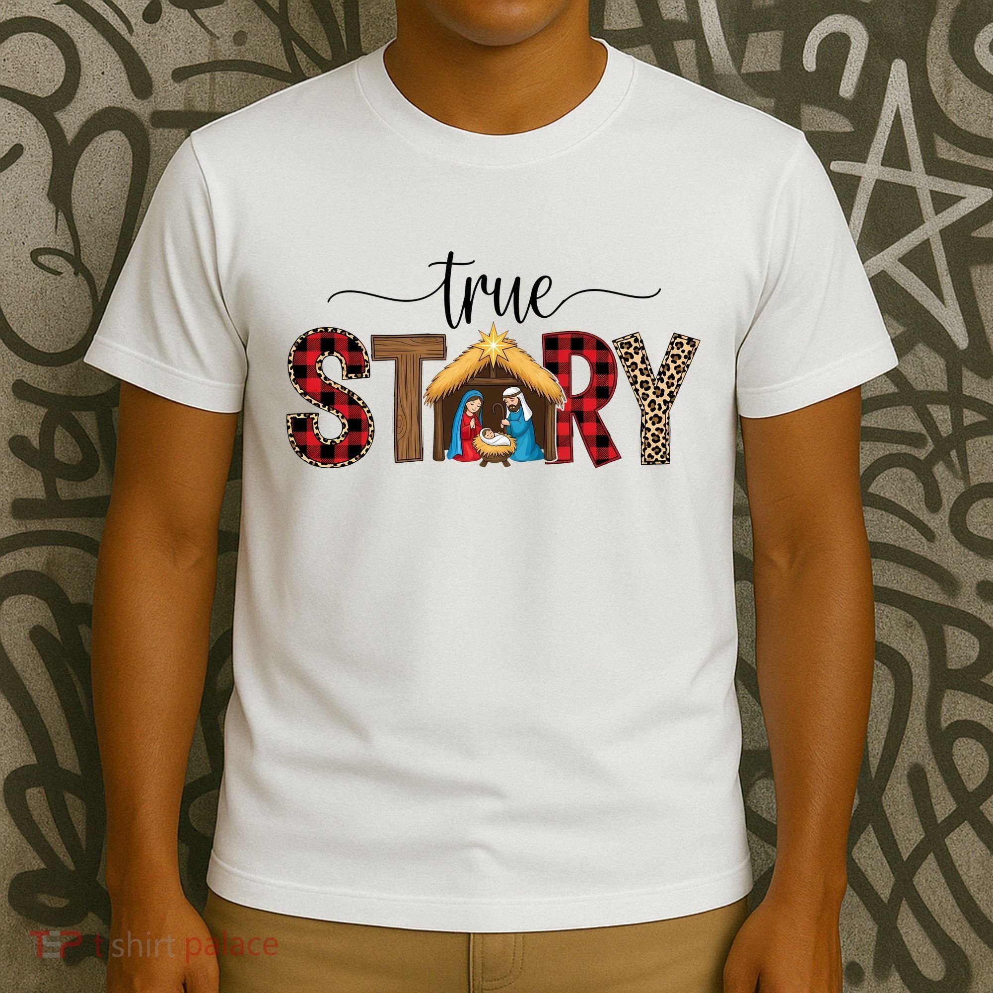 True Story Nativity Christmas Jesus Catholic Christian T-Shirt