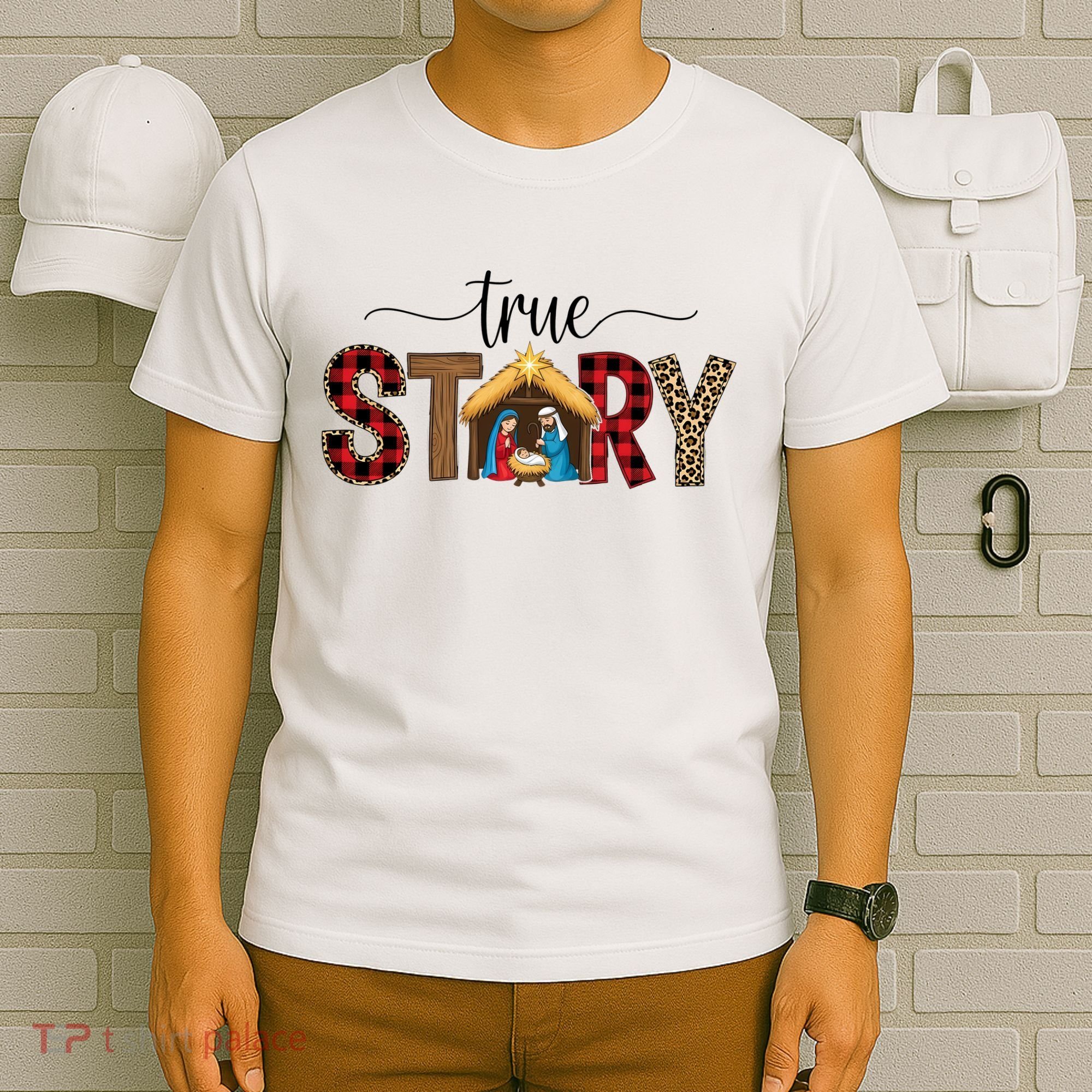True Story Nativity Christmas Jesus Catholic Christian T-Shirt