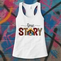 True Story Nativity Christmas Jesus Catholic Christian Women's Tank Top thumb 3